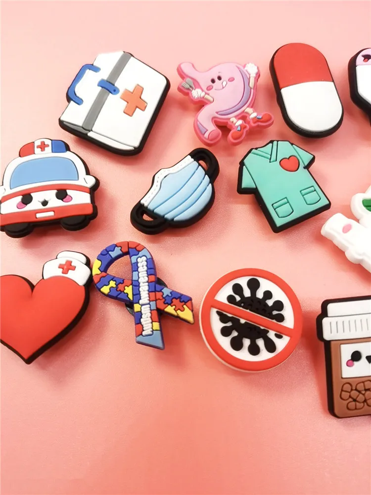 Kawaii Medical PVC Shoe Charm Decorations Diy Buckle Decor Clog