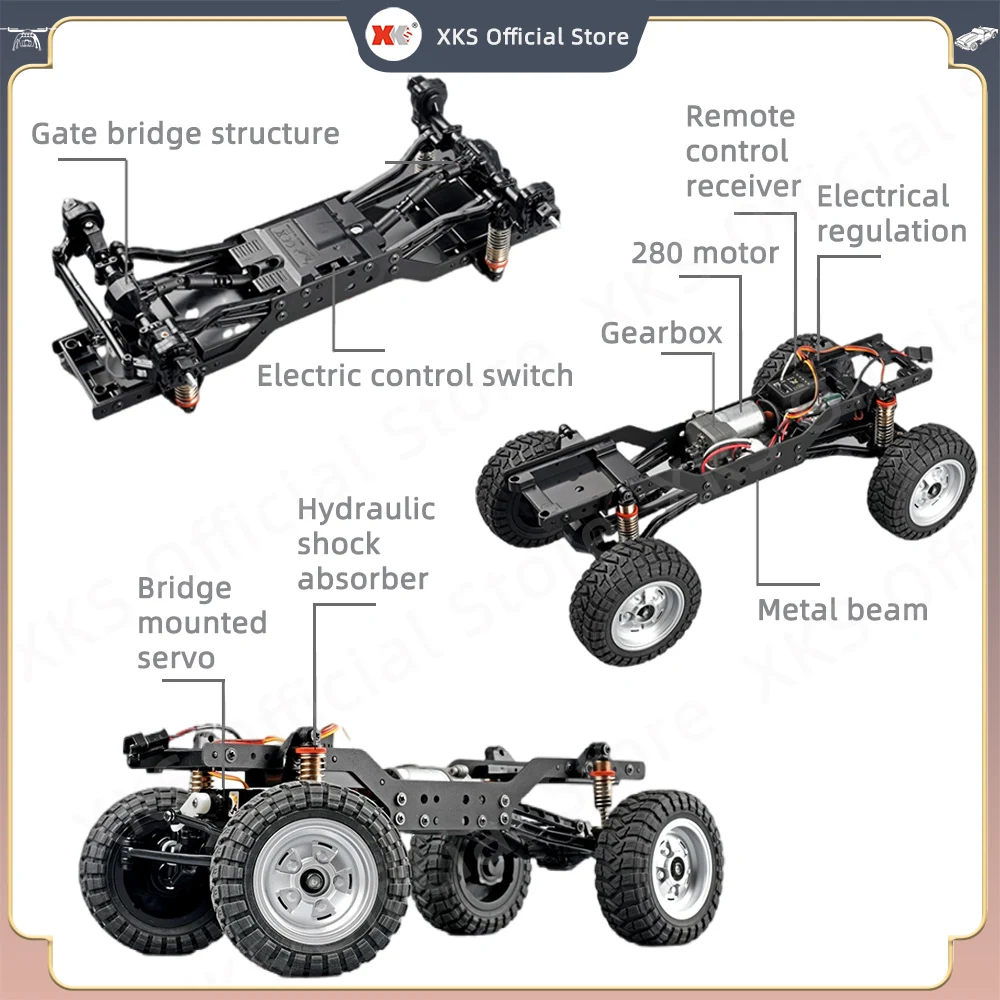 MN168 RC Car 1:12 Full Scale RTR Version MN Model 2.4G 4WD 280 Motor Proportional Off-Road RC Remote Control Car for Boys Gifts 5