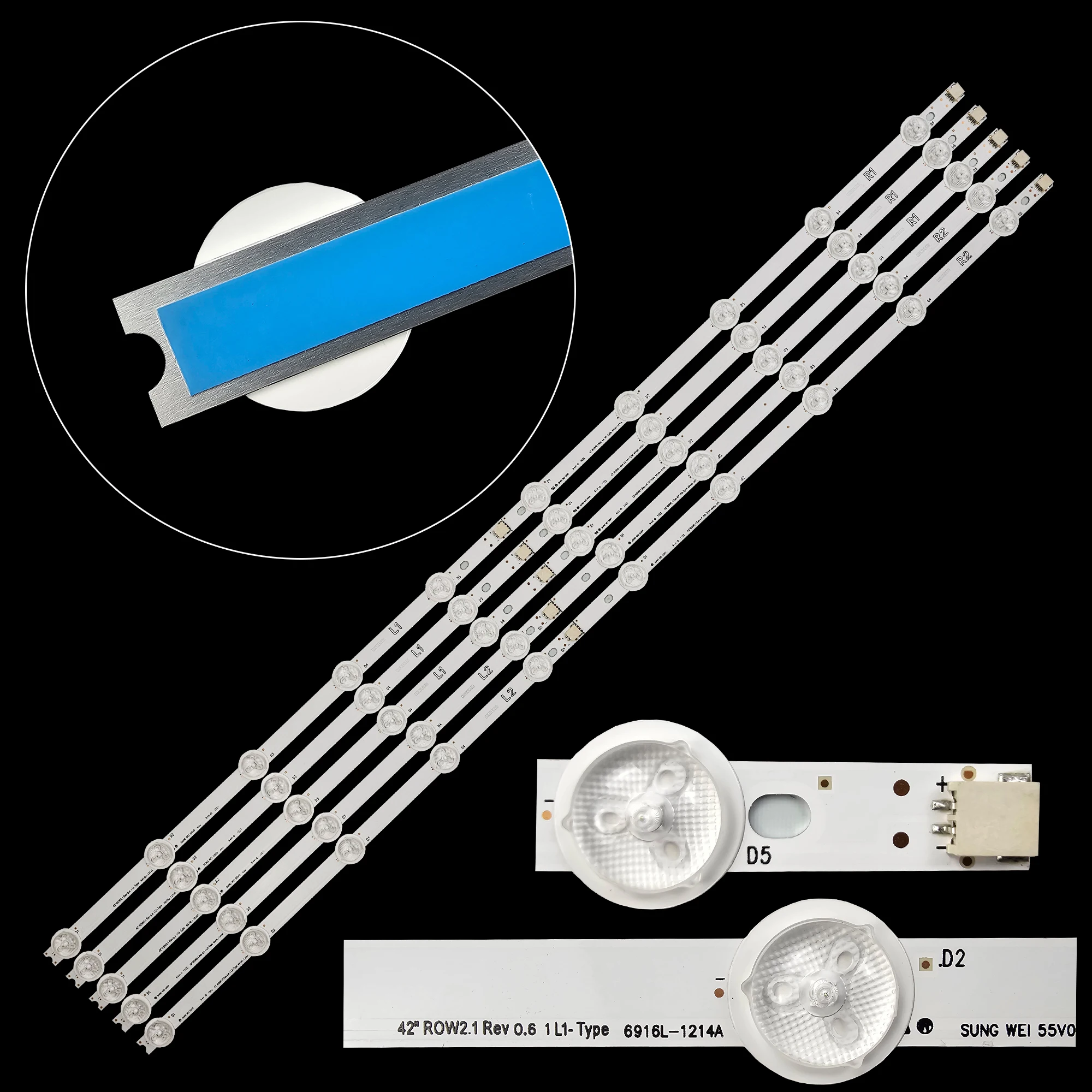 Barre de bande de rétroéclairage LED pour TV 42 ", 42LN540V, 42LN613V, 42LA620V, LC420DUE, 42LN575S, 42LA6200, 42LN578V, 42LN575V, 42LN5710, 42LN540V