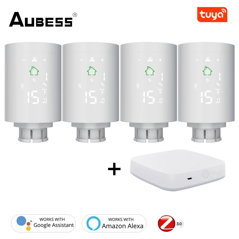 

Tuya ZIGBEE3.0 Intelligent Radiator Actuator Programmable Thermostatic Radiator Valve Temperature Controller Alexa Voice Control