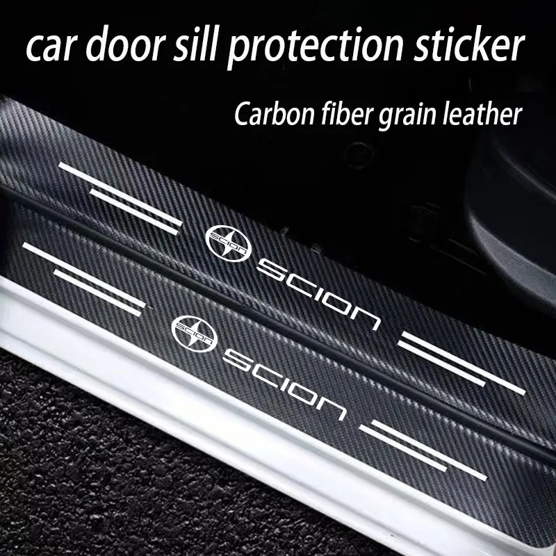 

Car Door Sill Anti Kick Stickers Scuff Anti Scratch Carbon Fiber decoration Sticker For Toyota scion XA XB XD IQ TC Accessories