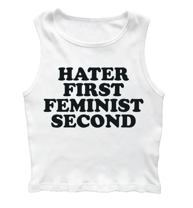 

Y2k Gothic Sexy sleeveless cool Tank Tops Simple Vintage Casual Distinctive Letter Print bar O-neck Streetwear Clothes Girl emo