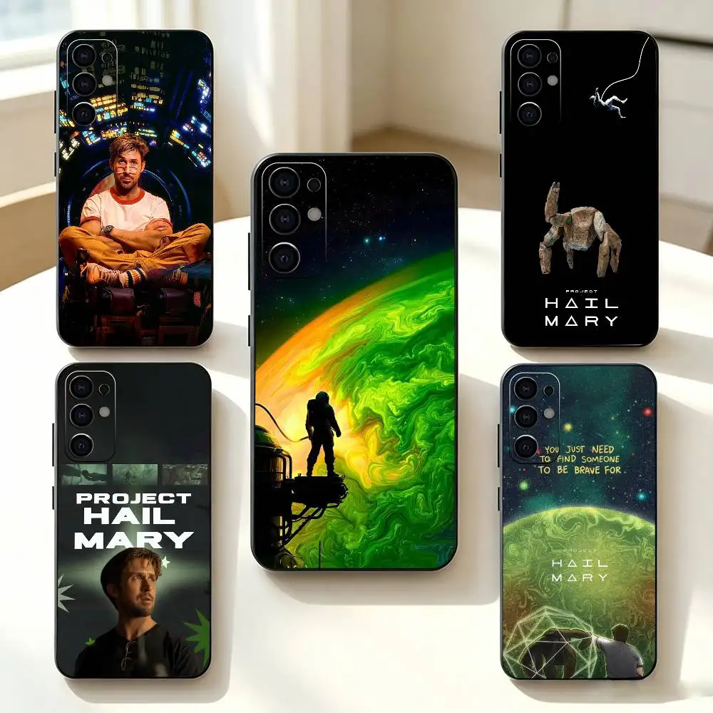 Black Silicone Soft Phone Case - Movie P-Project H-Hail Mary Edition