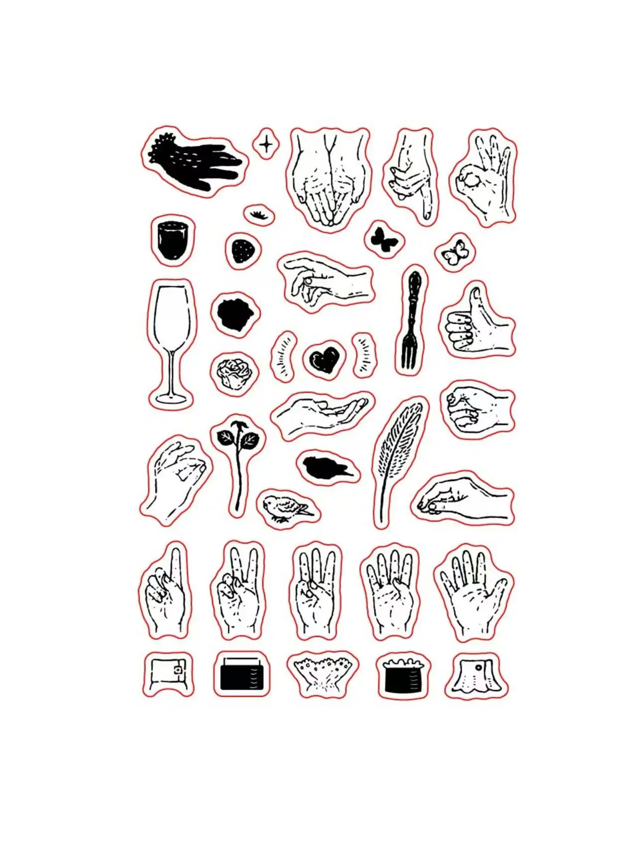 Milk Tea Transparent Silicone Stamp for DIY Scrapbooking and Photo Album Decoration