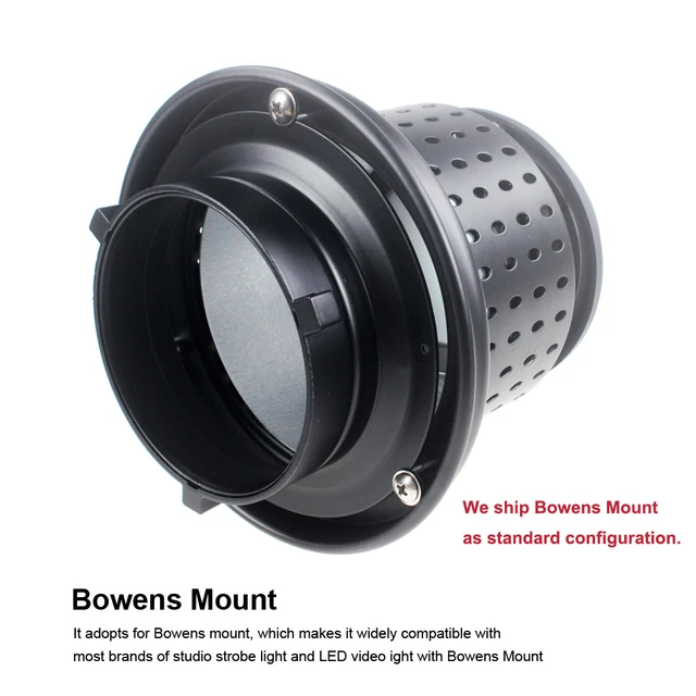 Kúpos Snoot Bowens Mount Studio Világítási Tartozék Led -Es Villanó Villanófény Lencsével Fényképes Kiegészítőkkel - Image 5
