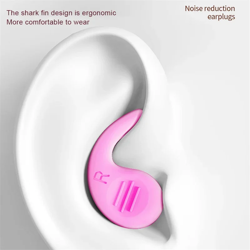 Silicone Earplugs Soft Sleeping Sound Insulation Ear Protection Anti-Noise Travel Noise Reduction