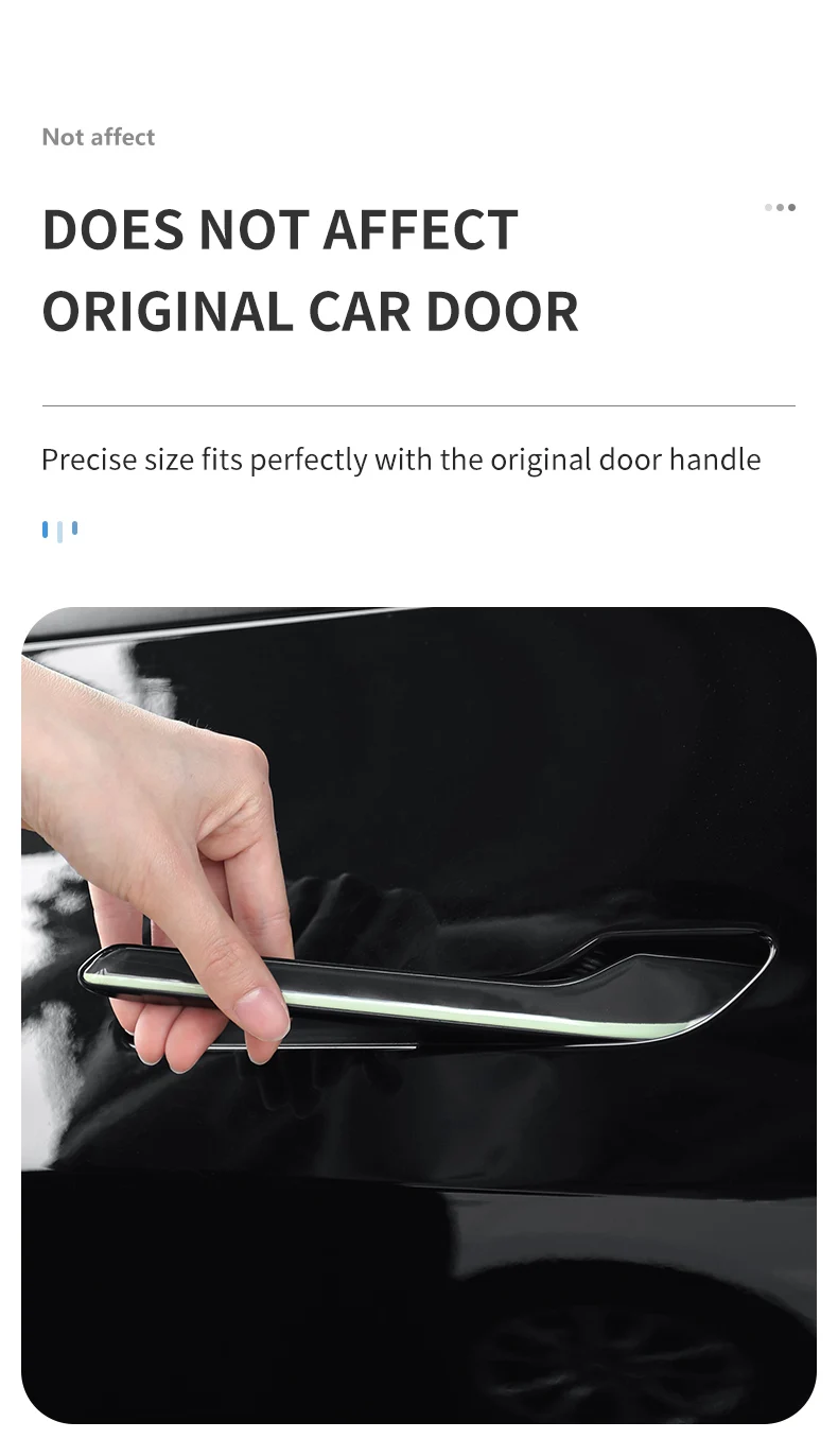 4pcs car door handle sticker For tesla model 3/model y 2021-2024 2025 Luminous d