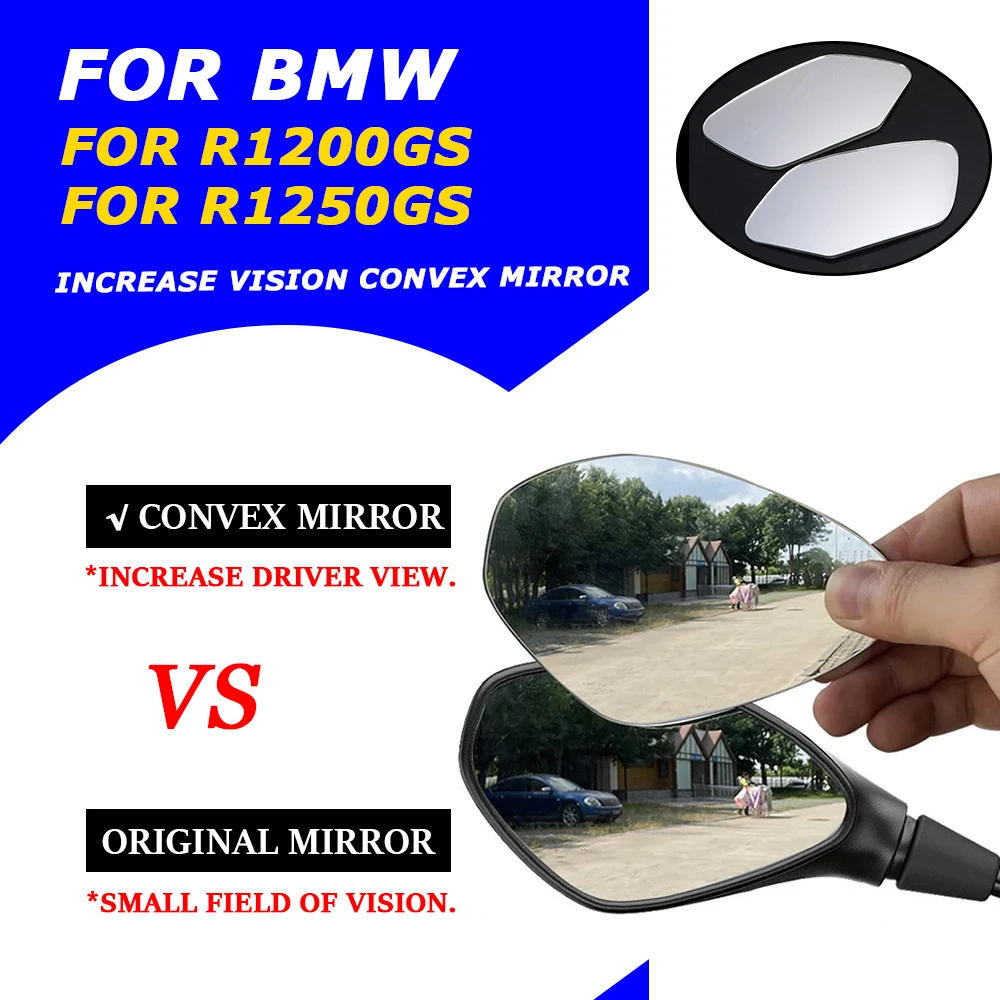 BMW R1200GS R1250GS 용 오토바이 액세서리, 볼록 미러, 드라이버 비전 향상 백미러 뷰 렌즈, R 1200 1250 GS