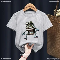 New Boys Tshirt Crazy Frog Anime Cartoon Print Children'S Tshirts Sunmmer Boys Clothes Short-Sleeved Tops, Drop Shipping 1