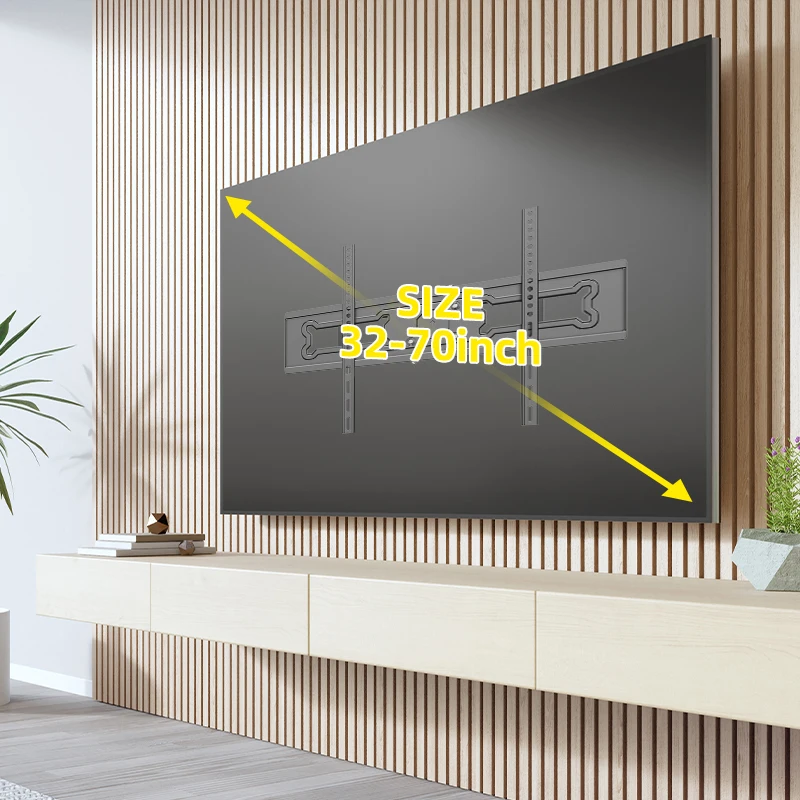 TV Wall Mount Bracket for 32-70Inch TV Full Motion TV Frame Swivel with Extendab
