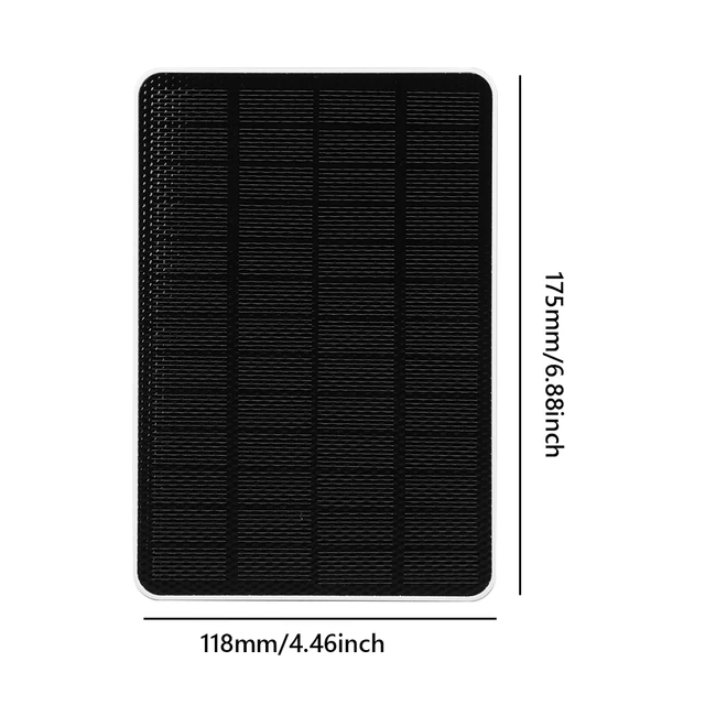 10W Solar Panel with Charging Cable Monocrystalline Solar Panel Charger IP65 Waterproof for Arlo Ultra/Ultra 2/Pro 3/Pro 4/Pro 3 6