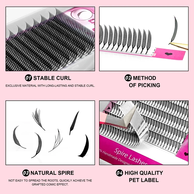 LAKANAKU Manga Spire Lash Clusters 3