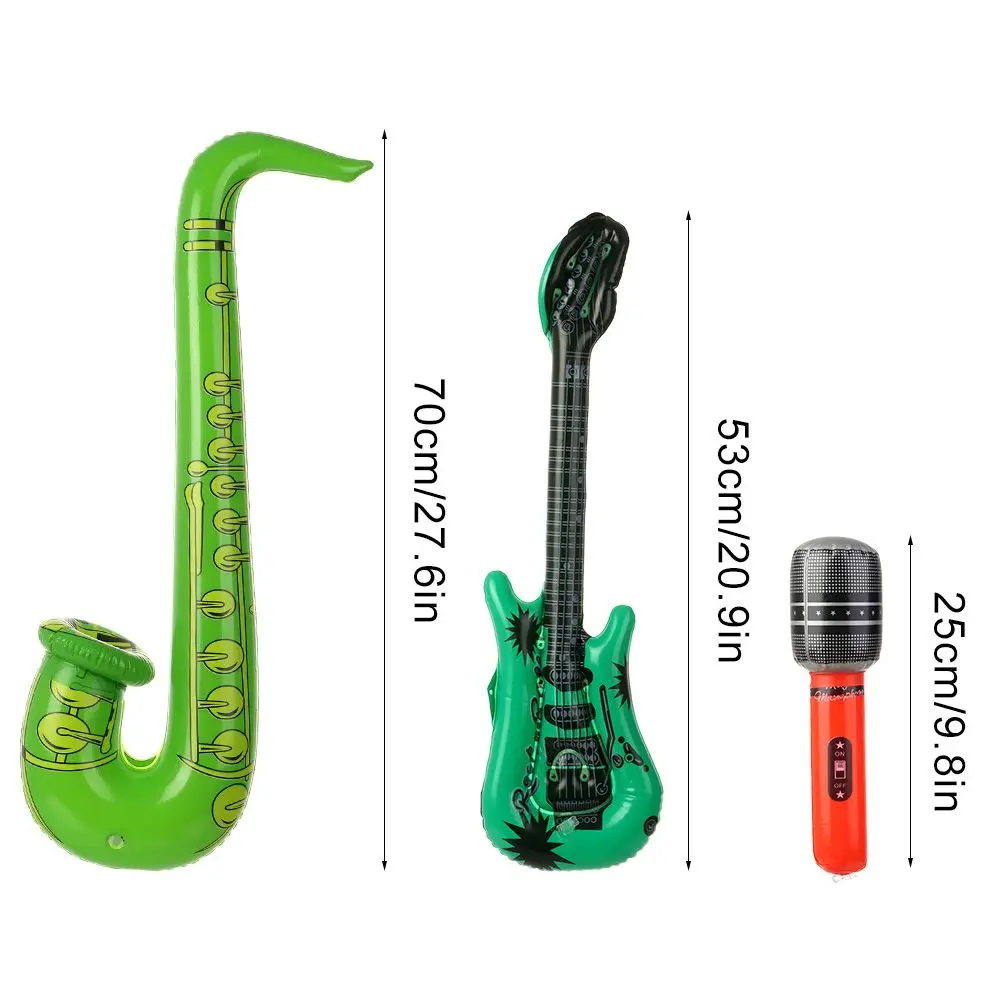 12Pcs Inflatable Instruments Toy Music Balloons Set Simulation Instrument Guitars Saxophones Microphones Party Toy Children Toys 5