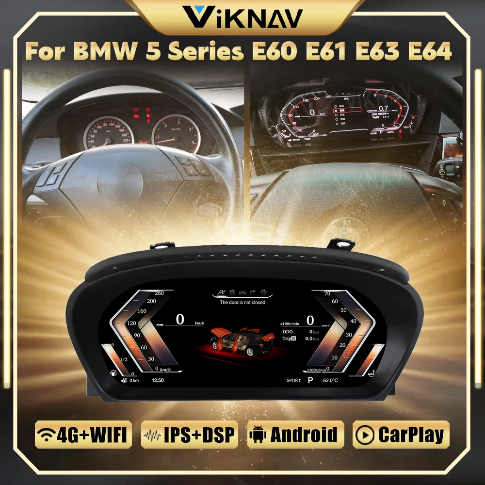 123InchDigitalDashboardPanelForBMW5SeriesE60E61E63E642004