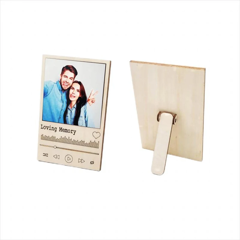 

Best selling Sublimation Blanks Creative Retro Mini MDF Photo Frames For Family Loving Memory Birthday XMAS Gifts