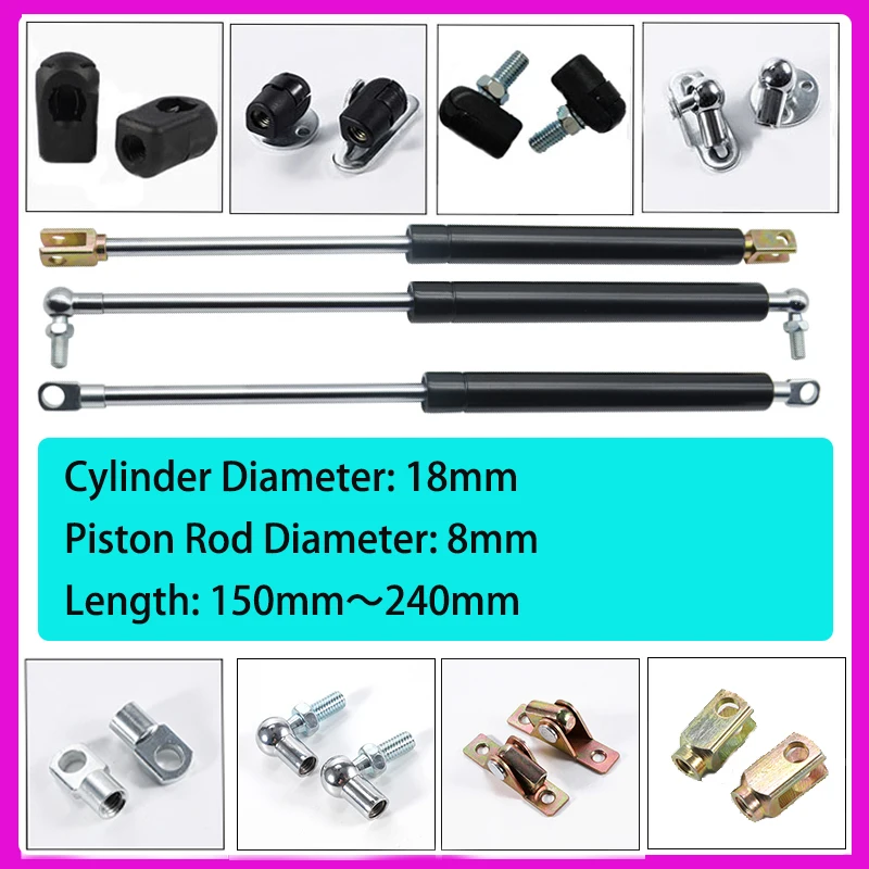 Universal Strut Bars Gás Spring Shock Absorber Suporte de Elevador Hidráulico Strut Bar rv Bed Car Machine Furniture pc 150 Mm240 mm