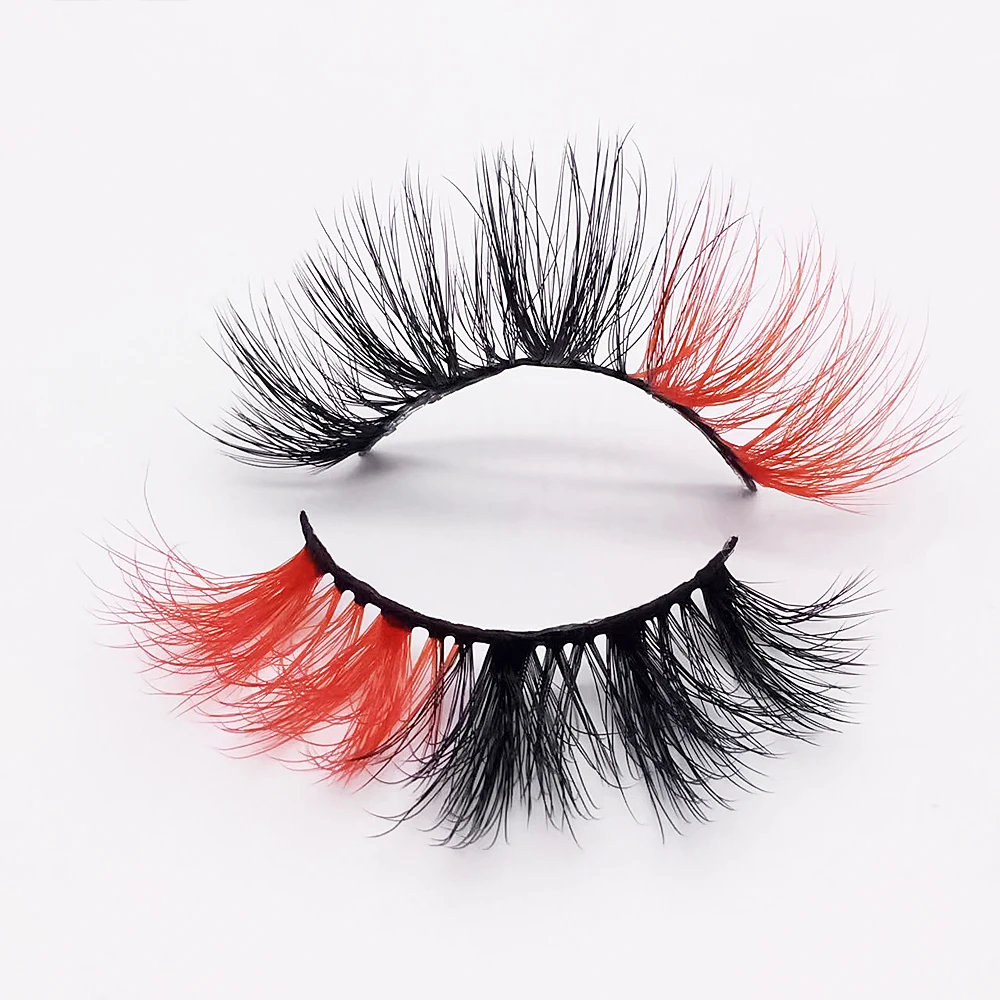 Cosplay&ware 1pairs 3d Mix Color False Lashes Natural Long Red Blue Purple Pink Eyelashes Dramatic Makeup Fake Lash Party For Cosplay -Zentai shop online Sad05fbda11064d8fb77ef1df710a198bX.jpg
