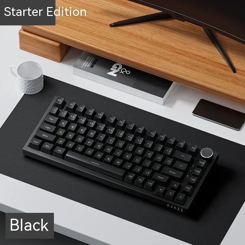 AJAZZ AK820 エルゴノミック有線メカニカルキーボード　75％レイアウト Amazon | A.JAZZ AK820 有線メカニカルキーボード明月軸 75% 81