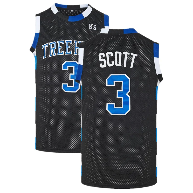 thumbnail image 1 of Camiseta deportiva de baloncesto de la película ONE TREE HILL SCOTT #23 RAVENS #3, transpirable, de secado rápido, para hombre, con logotipo bordado, 1 of 5