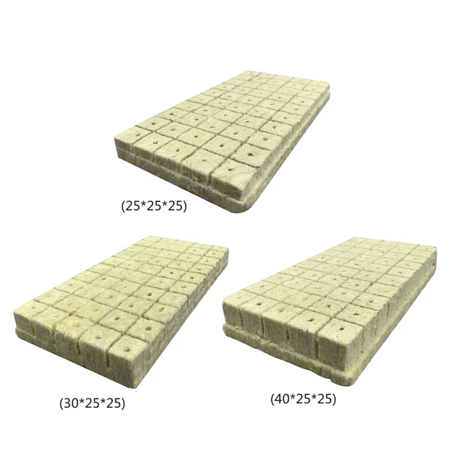 50Db Soilles Ültetési Szivacs Termesztett Kerti Indító Kockák Szikla Gyapjú Dugó Vészhelyzeti Tenyésztési Szubsztrát Kert 3 Méret - Image 2