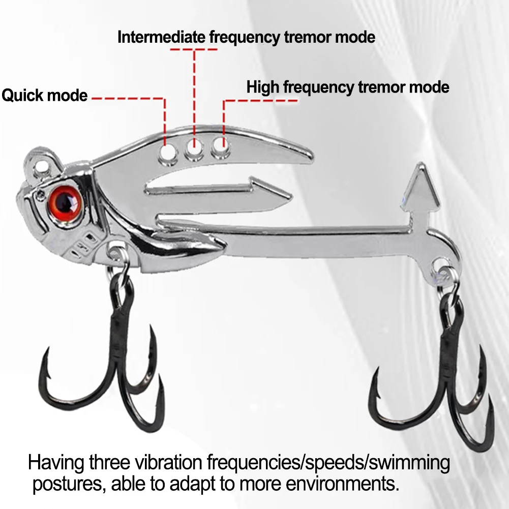 

1Pcs 4.3/5/5.8cm Metal Blade Bait Long-Range Iron Plate VIB Lure Bait Groove Hook Hard Treble Hook Fishing Accessories Pesca