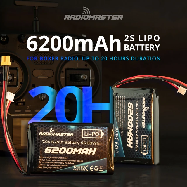 RadioMaster 6200mah 2S Lipo Transmitter Battery For TX16S/TX16S