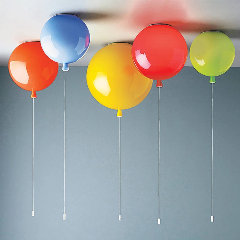 Moderna Lampada Da Soffitto A Palloncino Colorato Per Camera Da Letto Camera Dei Bambini Nordic Home Decor Luminari E27 Plafoniere In Acrilico