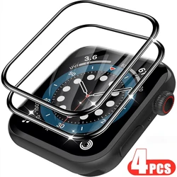Premium 3D Curved Apple Watch Screen Protector Film for 4PCS (Series 9 8 7 45MM)