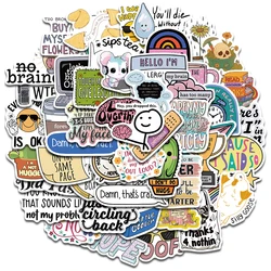 50PCS Sarcastic Aesthetic Sticker Set - Waterproof DIY Decoration for Scrapbooks, Laptops, Luggage, and More (50PCS)