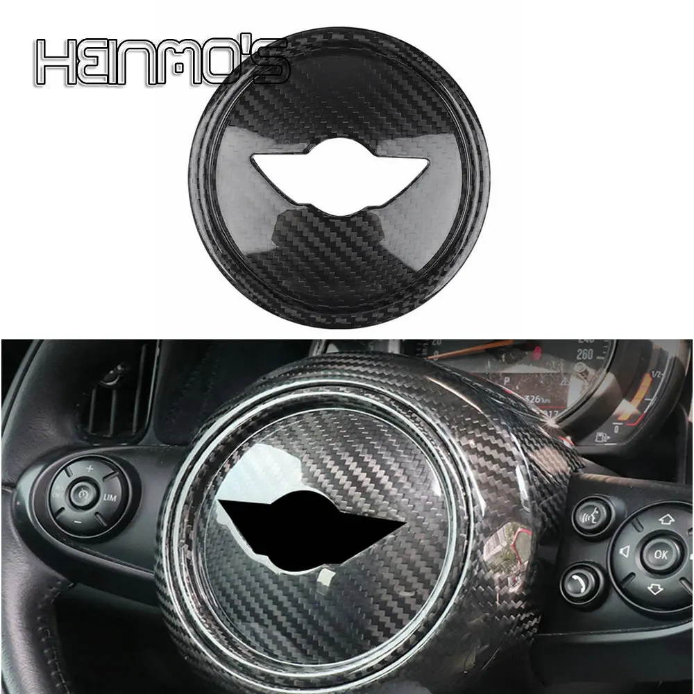 

For MINI COOPER R55 R56 R60 R61 F54 F55 F56 F60 Steering Wheel Center Sticker Carbon Fiber Steering Wheel Car Sticker Decoration
