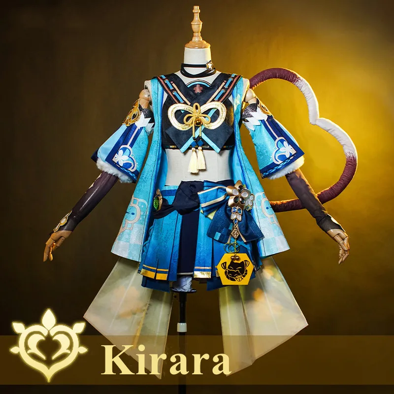 

Костюм для косплея Genshin Impact Kirara, аксессуары для косплея с хвостом ушей Kirara, костюм момоки Genshin Impact, Новая женская кожа