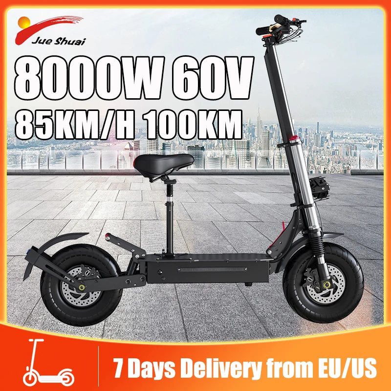 Jueshuai Electric Scooter Adults 8000w With Seat 85km/h Foldable