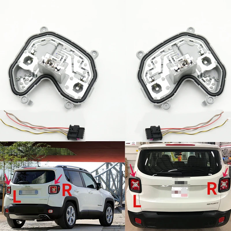 Jeep renegade 2017年式　ナイトイーグル テールランプ ジープレネゲード用リアブレーキライト,ハロゲン電球ホルダー