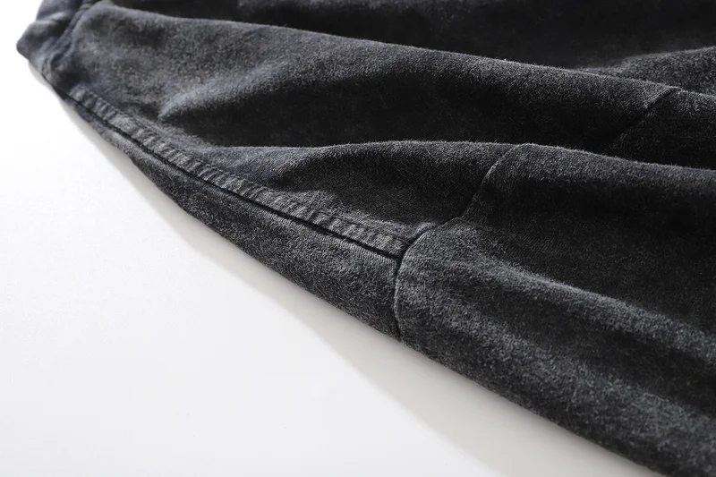 Camisetas góticas lavadas y holgadas con esqueleto para hombre - True Deals Club
