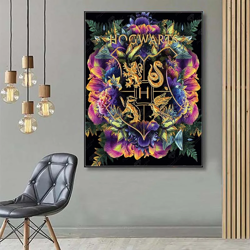 Harry Potter Diamond Painting Kit Badge Colored Animal Sticker Diamond