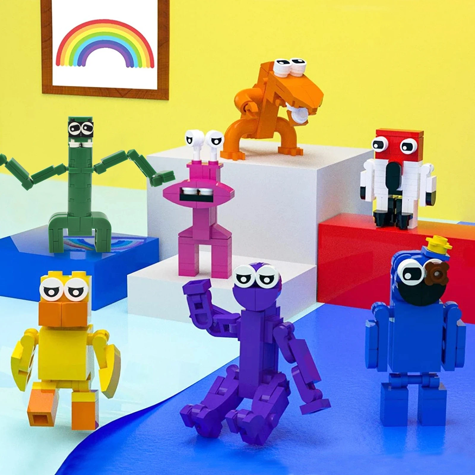 Roblox Rainbow Friends Doors Building Blocks Figure Assemble Model Bricks  Toys For Children Kids Gifts