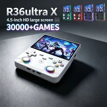 Nuova Console Portatile R36 Ultra X per Videogiochi Retrò, Schermo IPS, 128GB di Giochi Preinstallati, Lettore Tascabile con Sistema Linux