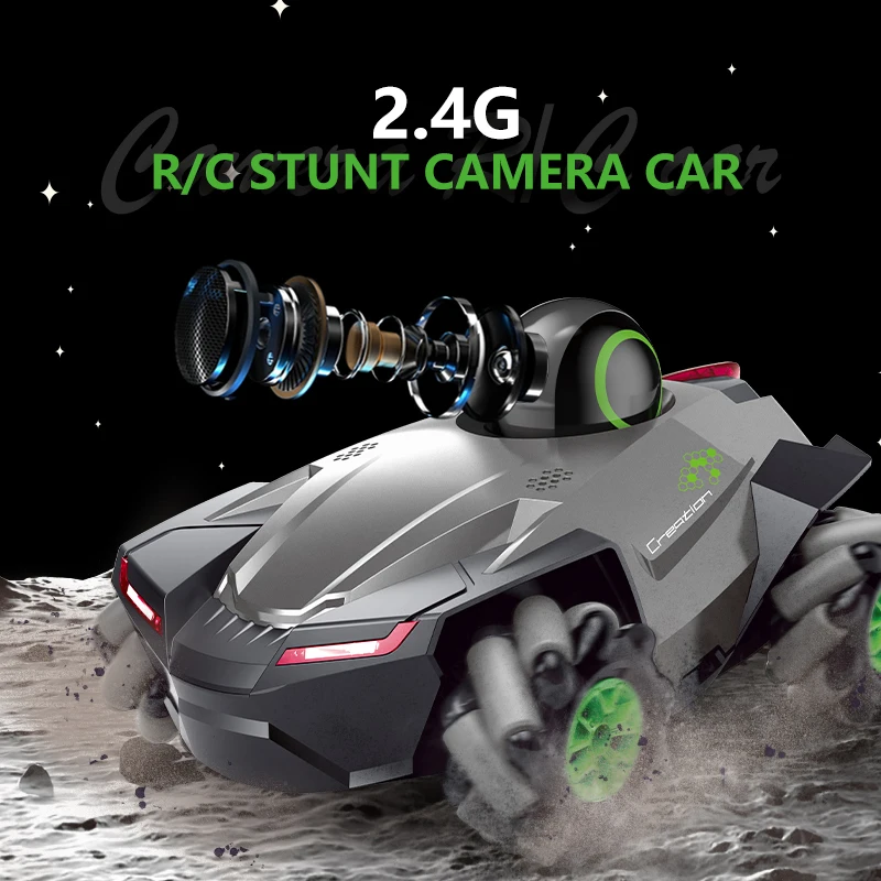 어린이용 오프로드 RC 드리프트 스턴트 카, WIFI FPV 카메라, 2.4G 리모컨 자동차, 360 도 회전, 남아용 장난감 선물