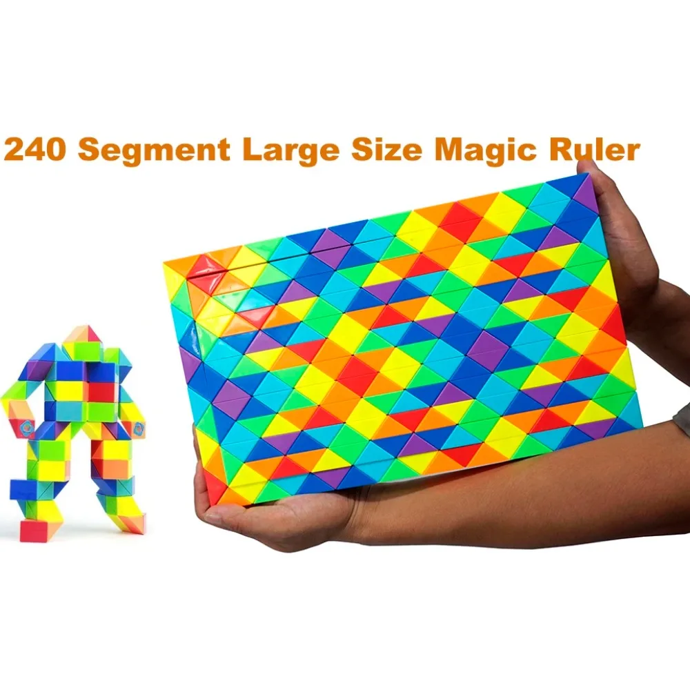 3D Puzzle Big Magic Snake Ruler Cube 84-240 Segments Fidget Toys Transformable Cube Kid Education Toys Cubo Magico Toys for Kid