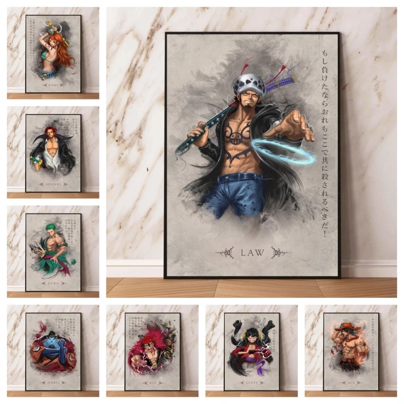 

Japanese Anime Canvas Paintings Decorative Picture Poster Toys Hanging Modern Living Room Children Gifts Classic