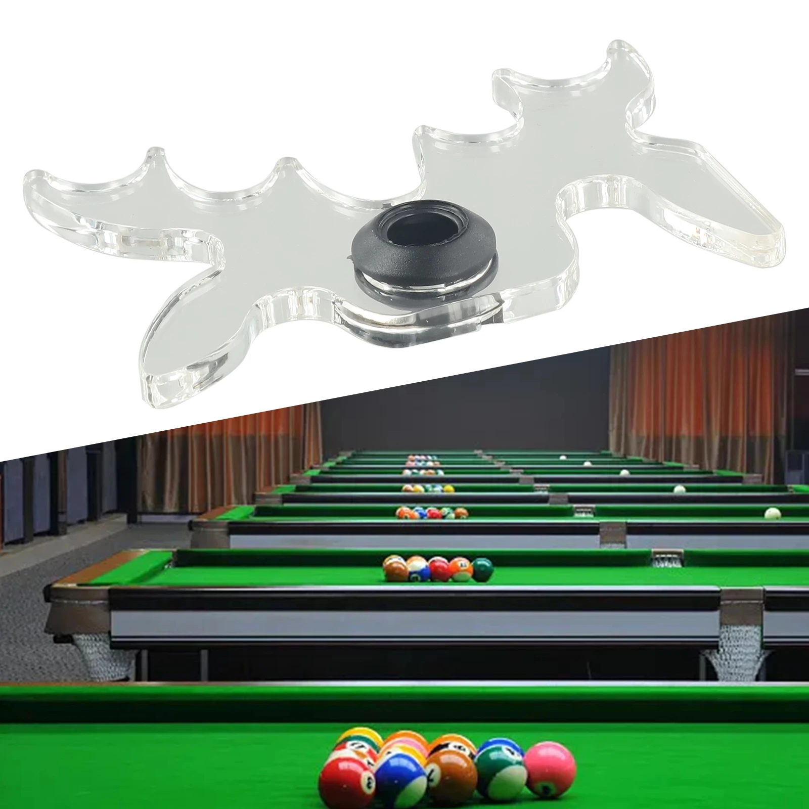 

Nice Portable Fits Most Pool Cues Cue Head Holder Tools New Parts About 35g Accessories Acrylic Approx. 101*70mm