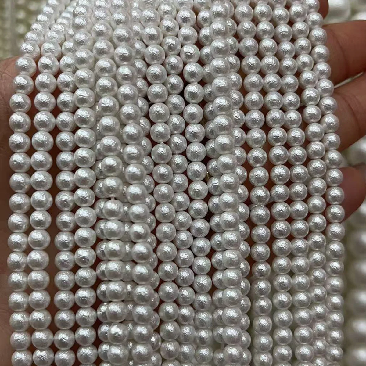 Natural Sea Water Shells Beads Round Mother of Pearl4/6/8/10/12mmmm Loose Spacer Beads for Jewelry Making DIY Necklace Bracelets
