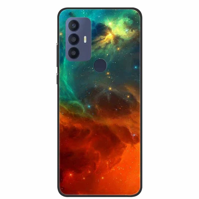 TCL 30 SE / 30E / 306 Funda Gel Tpu Silicona dibujo Metal