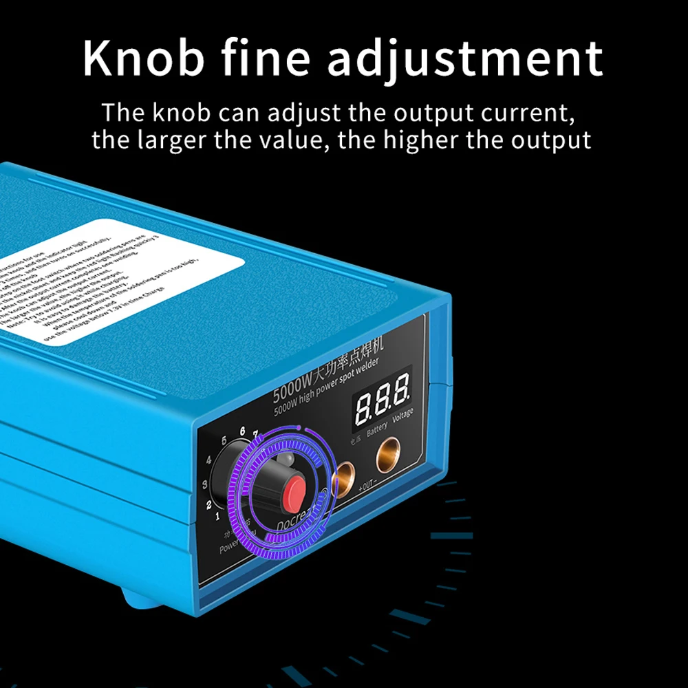 5000W Handheld Welding Machine Battery Nickel Sheet Spots Welding Tool Digital Tube Display 10 Gear Output Power Adjust C 5