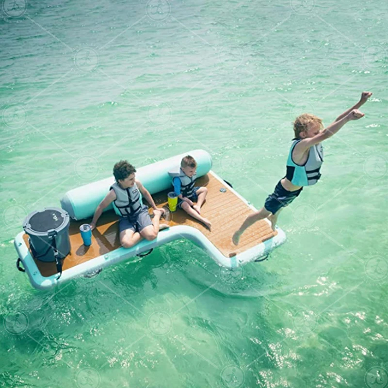

Sunbath Drop Stitch Inflatable Floating Dock Swimming Platform Water Mats Leisure Platform Dock