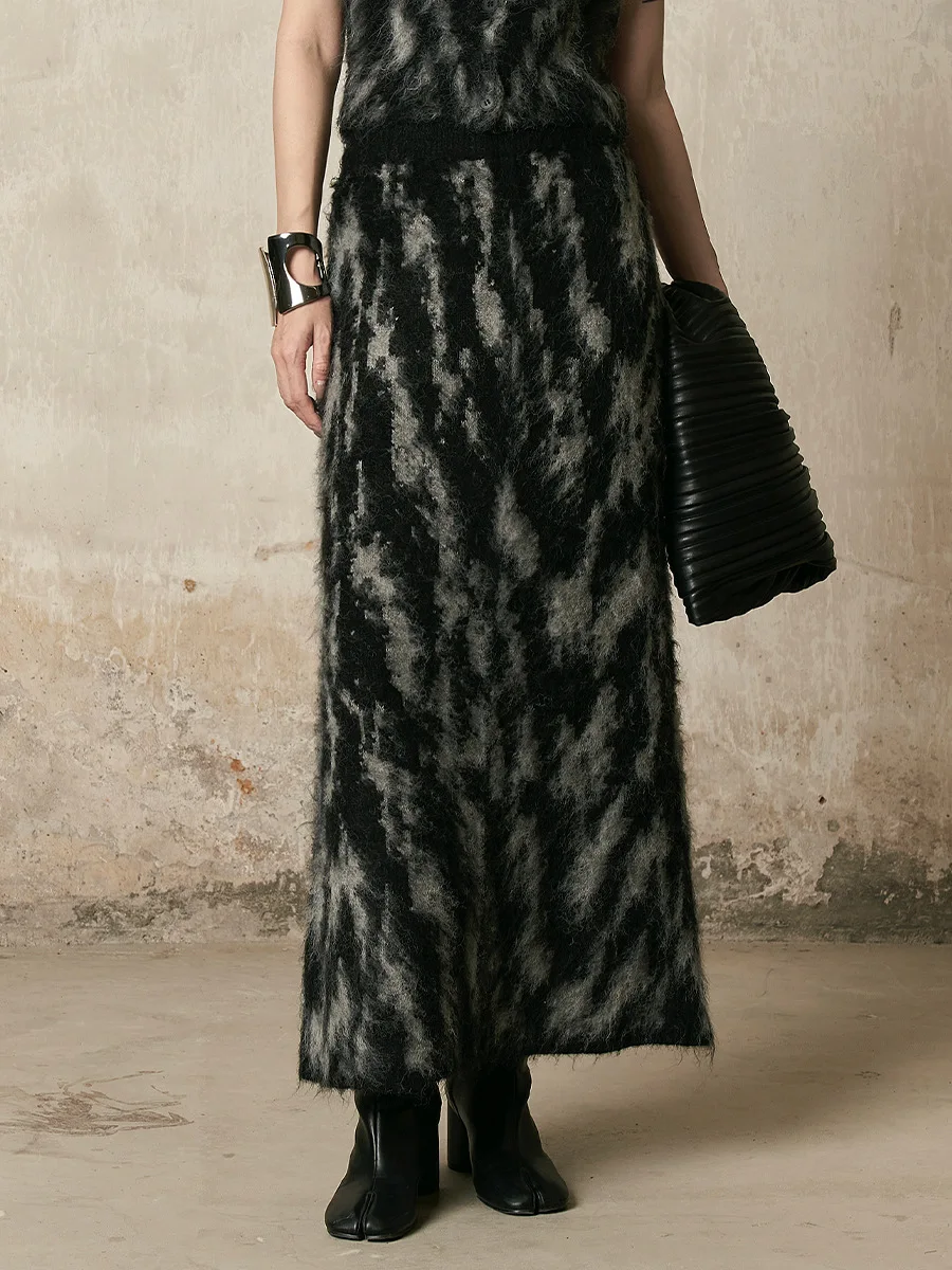 

Newest 2023 Designer Skirt Women s Wool Printed Long Skirt Fashionable and Elegant