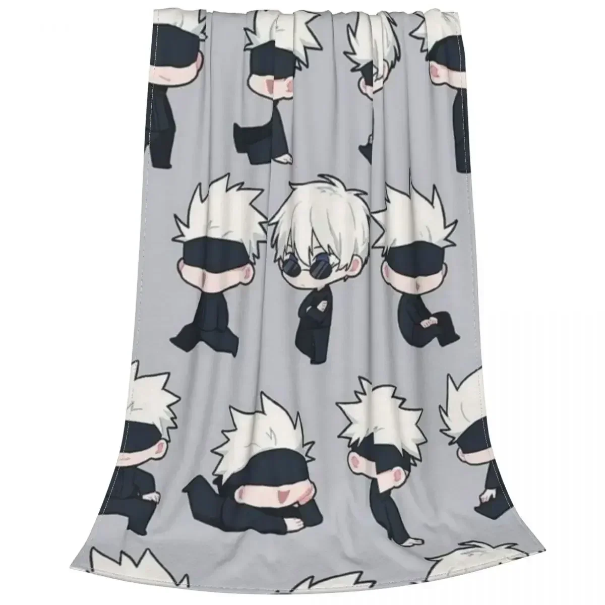 Gojo Sensei Anime Manga Blanket Fleece Autumn/Winter Jujutsu Kaisen Multi-function Super Warm Throw Blankets for Bedding Outdoor 6