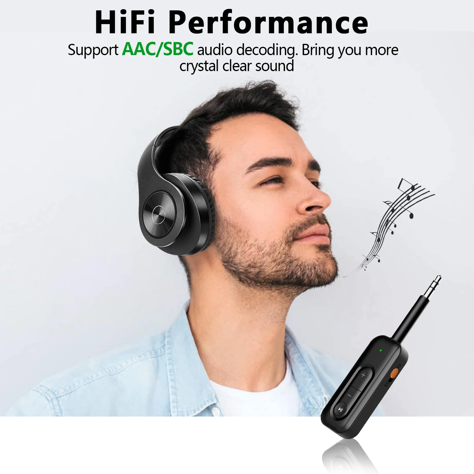 BT-18 2in1 무선 TX RX AUX 블루투스 스틱 3.5mm 핸즈프리 통화 어댑터 자동차 컴퓨터 TV 스피커 이어폰용