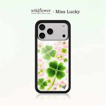 Wildflower ins Miss Lucky Phone Case for iPhone 17 16 15 14 13 12 Pro Max Plus WF Flower Four Leaves Clover shockproof Cover 1