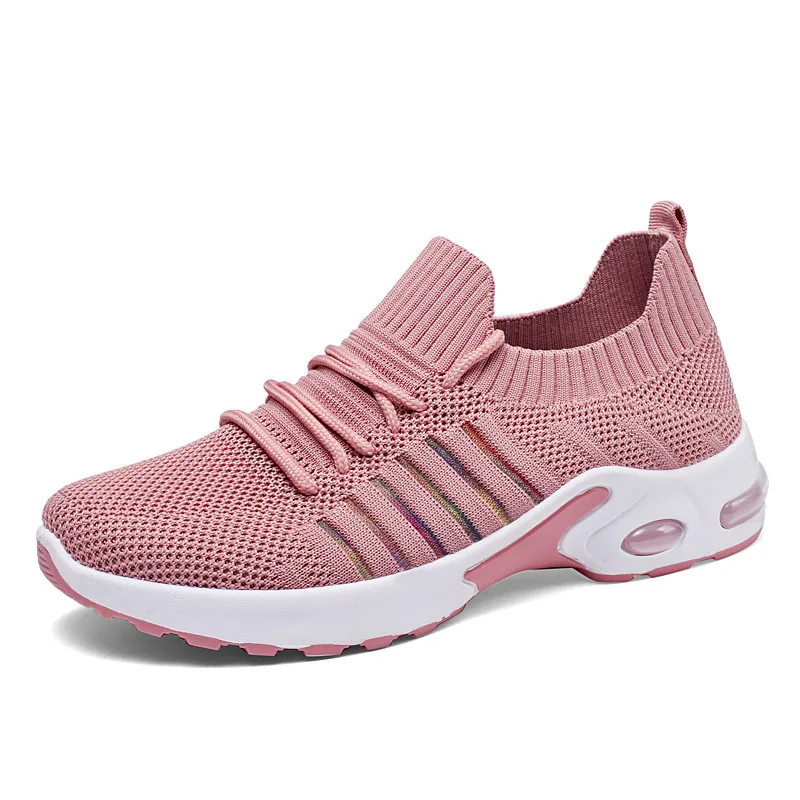 TSTCTB 2020 New Fashion Sneakers for Woman Stretch Fabric Breathable Lace-up Comfortable Soft Bottom Tenis De Mujer Women Shoes